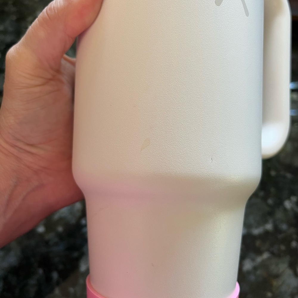 Hydro Flask White with Pink boot - Picture 2 of 3
